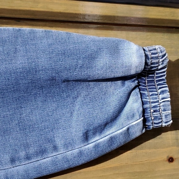 DENIM CHAMBRAY COTTON ON JOGGER SPORTY JEANS SIZE 2 - Picture 5 of 7